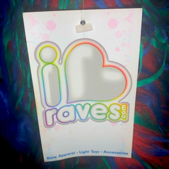 Vtg Deadstock I❤️Raves FLUFFIES & Matching glovies!! NWT EXTREMELY RARE - Picture 5 of 7